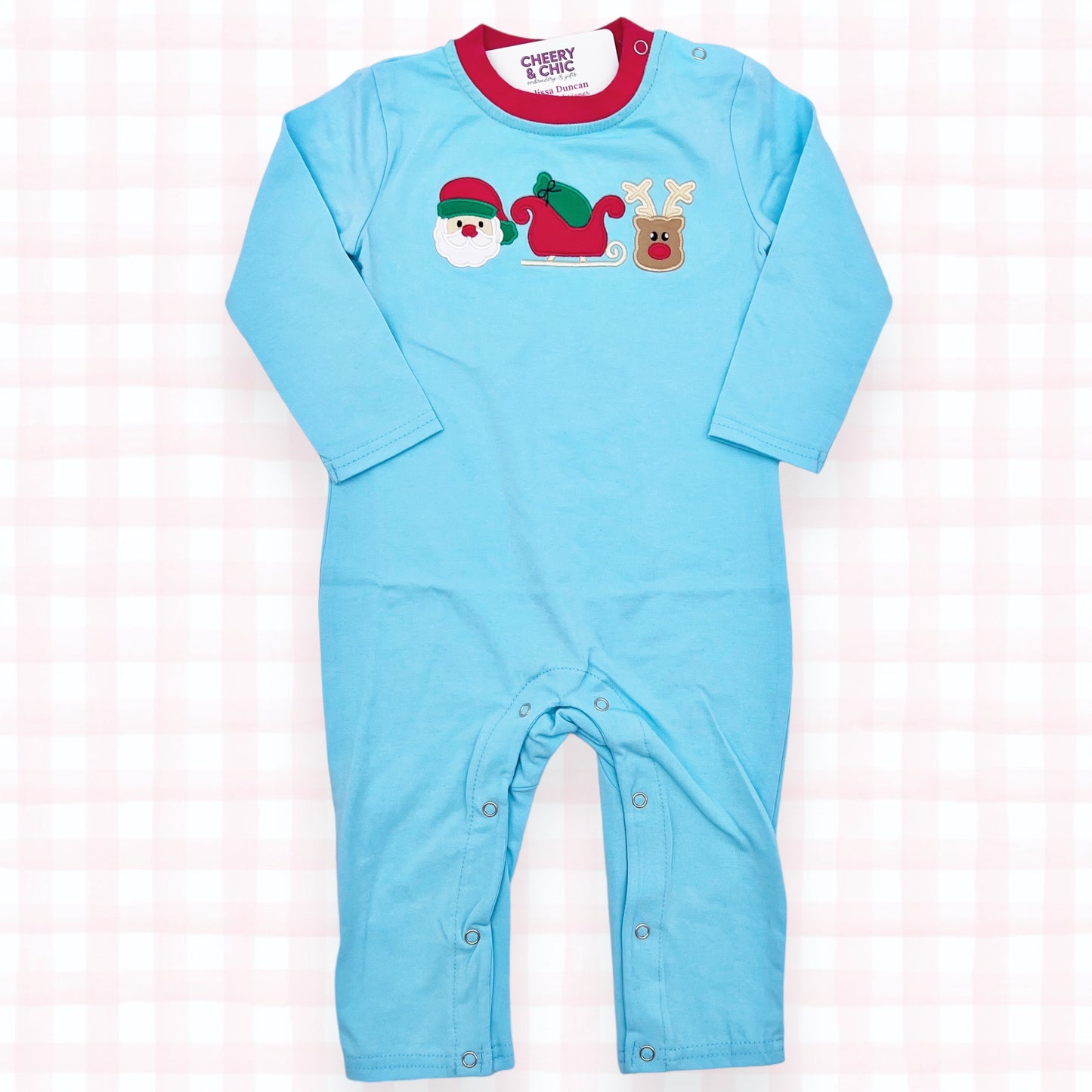 Holiday Trio Romper with Monogram