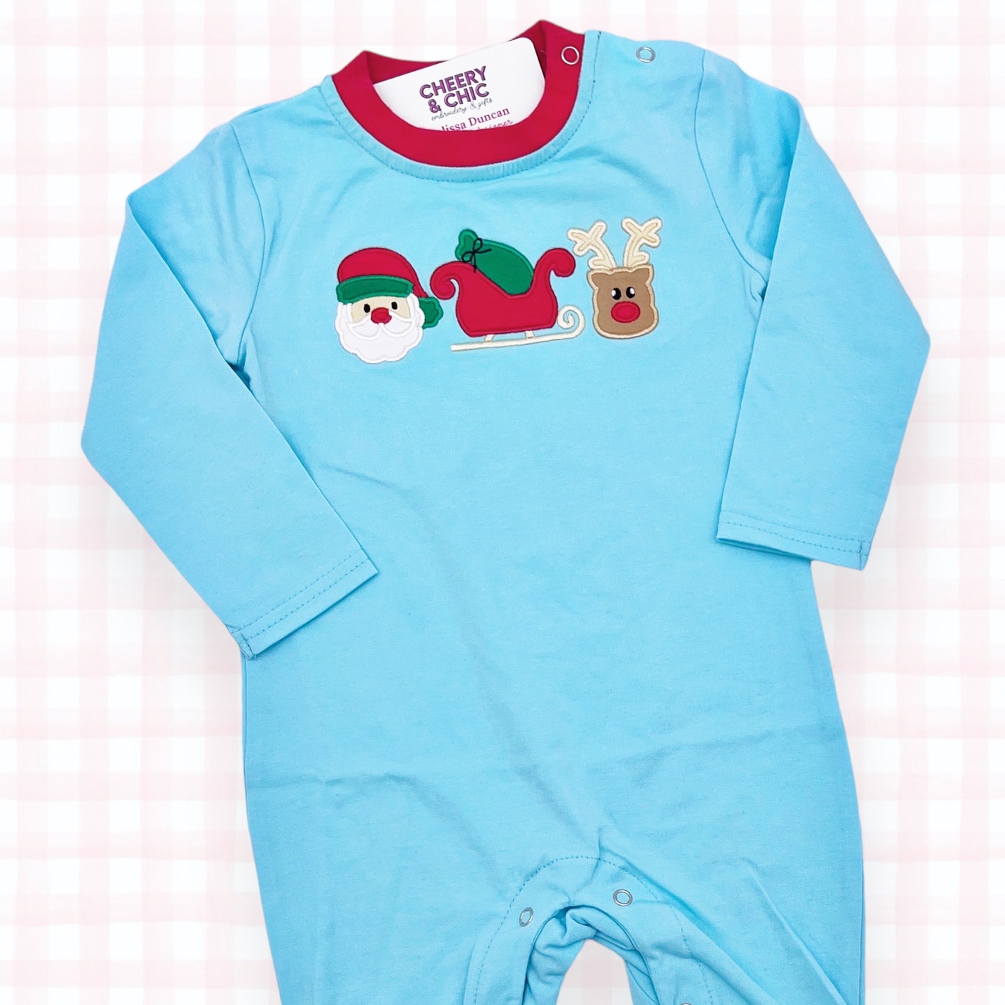 Holiday Trio Romper with Monogram