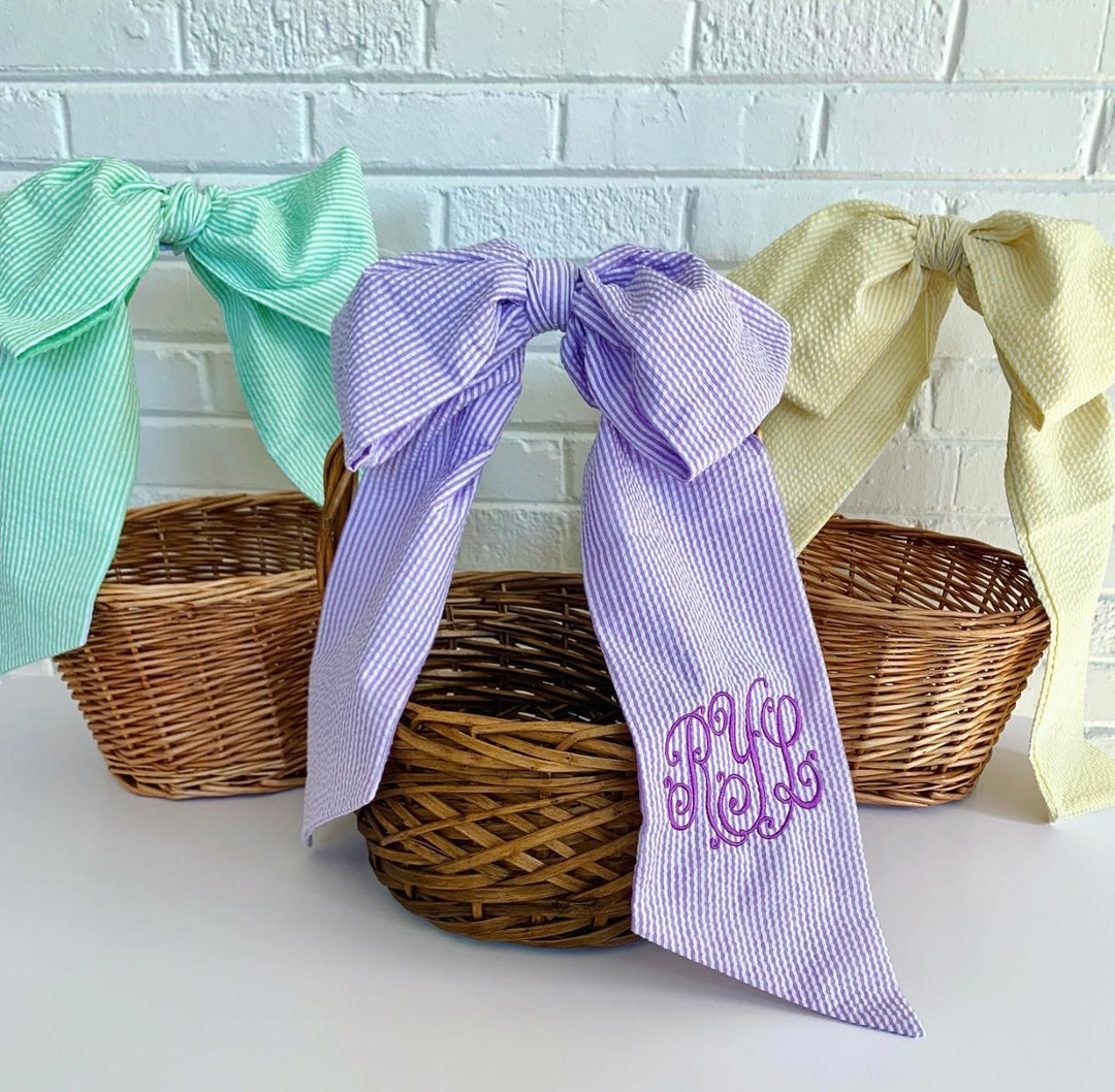 Seersucker Sash with Monogram