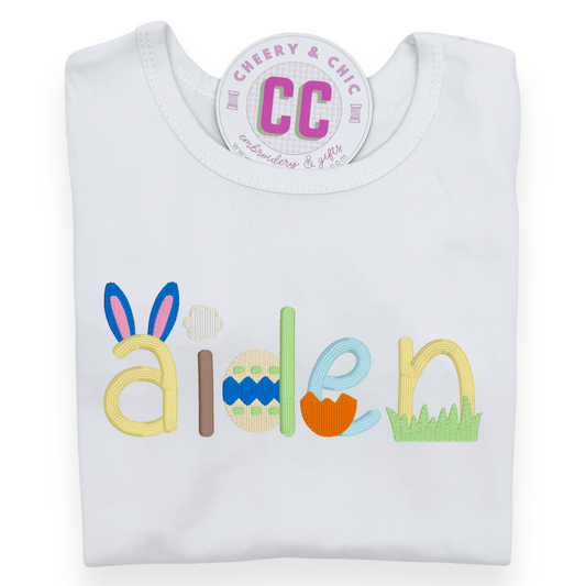 Easter Font Boys' Monogrammed Shirt
