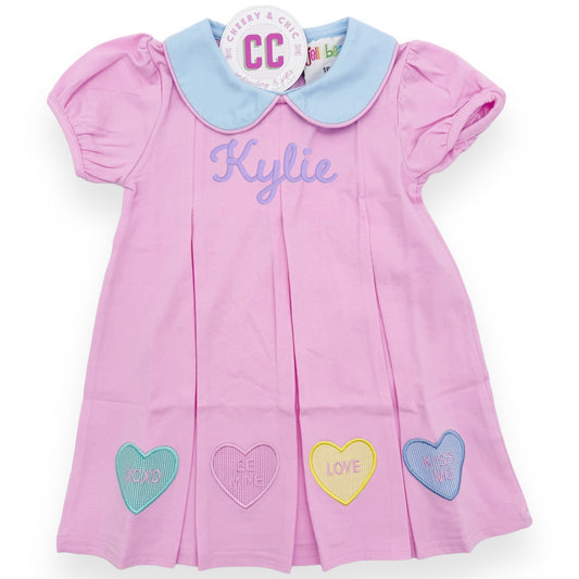 Valentine's Candy Heart Dress with Monogram