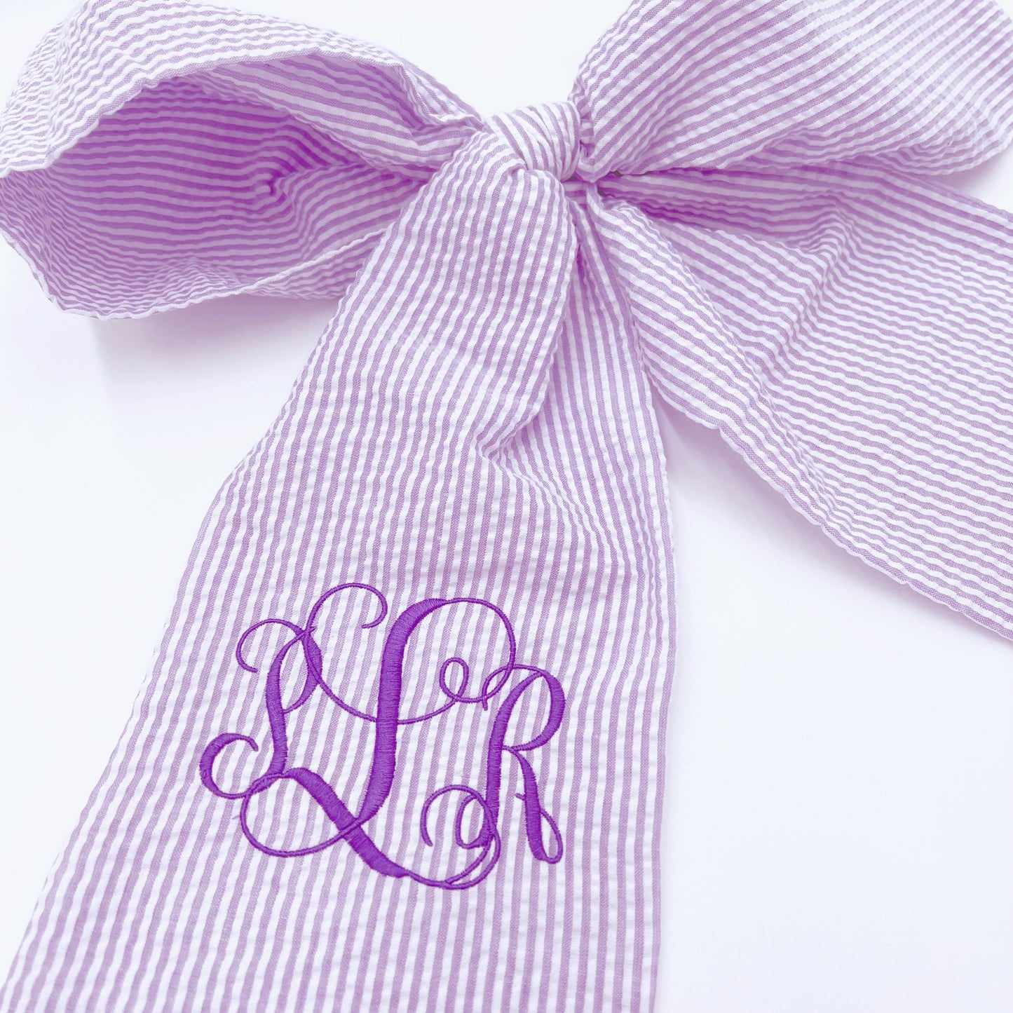 Seersucker Sash with Monogram